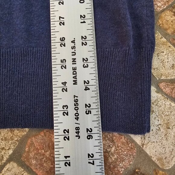 Magaschoni Cashmere Blend Women's Loose Fit Navy Blue Sweater, Size Small - Picture 9 of 10